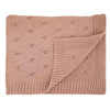 Knitted blanket - almond