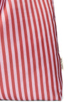 Red / Lilac Striped Grocery Bag