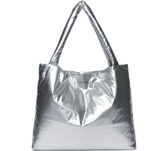  Silver Puffy Mom Bag