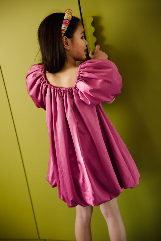 Ballon dress – Satin Pink