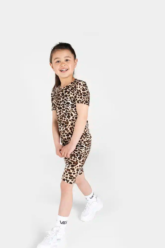 Fitted short sleeve panter – Brown
