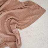 Knitted blanket - almond