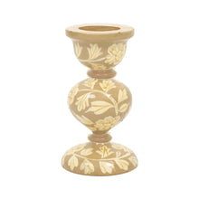  Floral Print Candle Holder Small - Beige