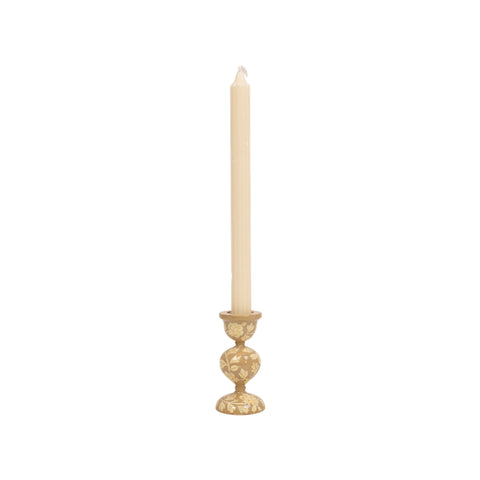 Floral Print Candle Holder Small - Beige