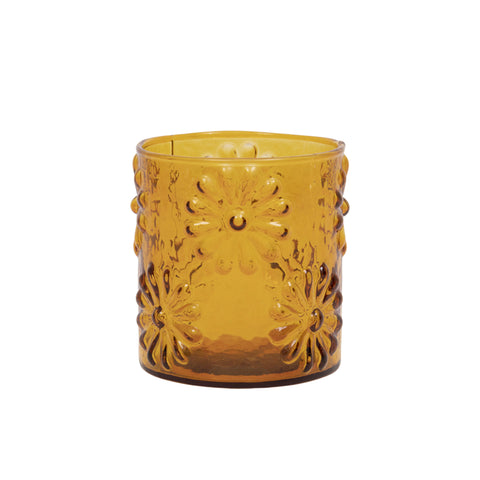 Glass Tealight Holder -Mustard
