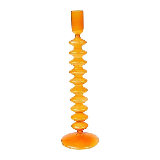 Candle Holder Glass - Orange